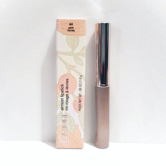 Bundle of 2 CLINIQUE Pink Honey Almost Lipstick Full Size New in Box - Picture 2 of 5